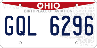 OH license plate GQL6296