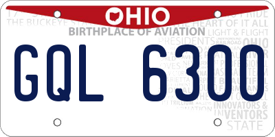 OH license plate GQL6300