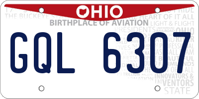 OH license plate GQL6307