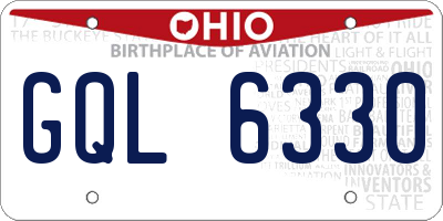 OH license plate GQL6330