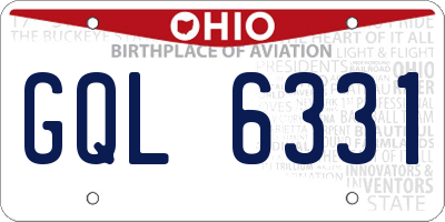 OH license plate GQL6331