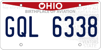 OH license plate GQL6338