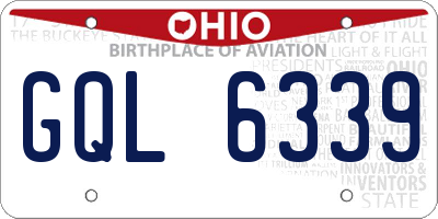 OH license plate GQL6339