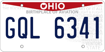 OH license plate GQL6341