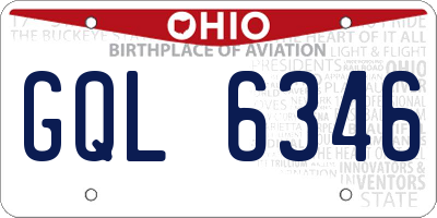 OH license plate GQL6346