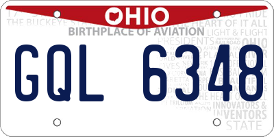 OH license plate GQL6348