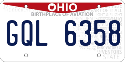OH license plate GQL6358