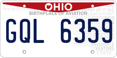 OH license plate GQL6359