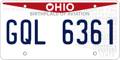 OH license plate GQL6361