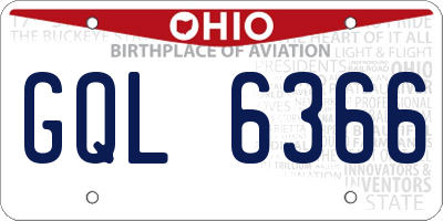 OH license plate GQL6366