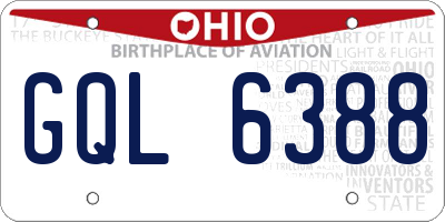 OH license plate GQL6388