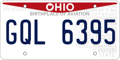 OH license plate GQL6395