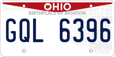 OH license plate GQL6396