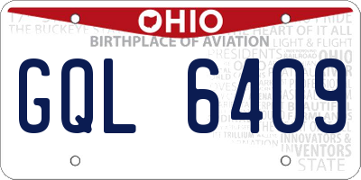 OH license plate GQL6409