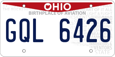 OH license plate GQL6426