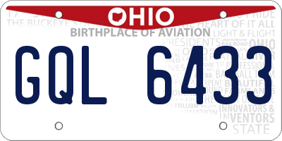 OH license plate GQL6433