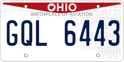 OH license plate GQL6443