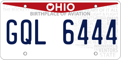 OH license plate GQL6444
