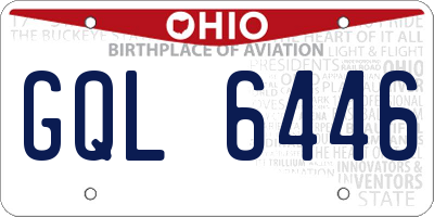 OH license plate GQL6446