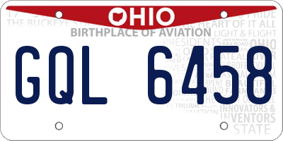 OH license plate GQL6458