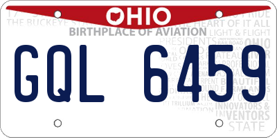 OH license plate GQL6459
