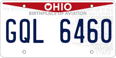 OH license plate GQL6460