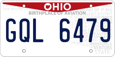 OH license plate GQL6479