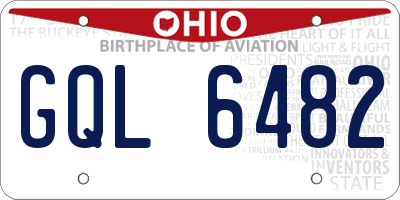 OH license plate GQL6482