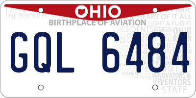 OH license plate GQL6484