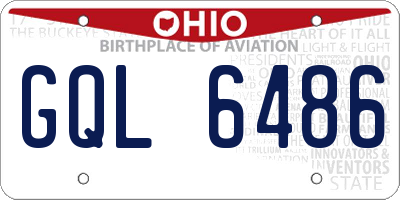 OH license plate GQL6486