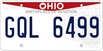 OH license plate GQL6499