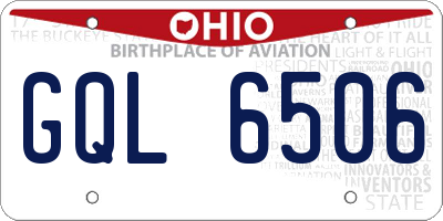 OH license plate GQL6506