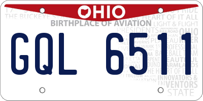 OH license plate GQL6511
