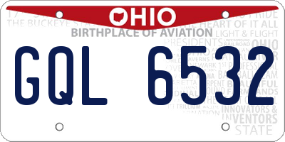OH license plate GQL6532