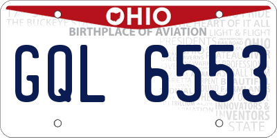 OH license plate GQL6553