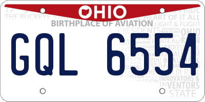 OH license plate GQL6554