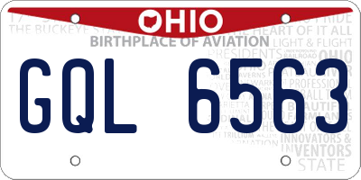 OH license plate GQL6563