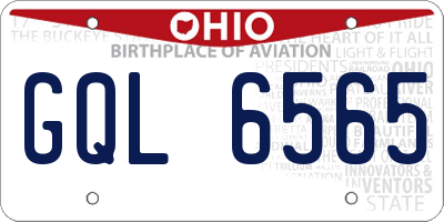 OH license plate GQL6565
