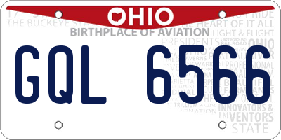 OH license plate GQL6566