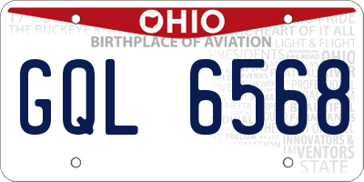 OH license plate GQL6568