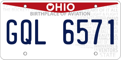 OH license plate GQL6571