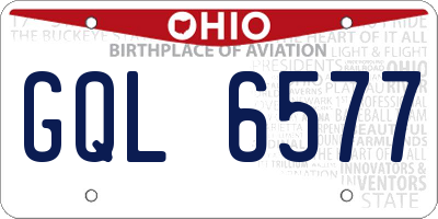 OH license plate GQL6577
