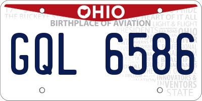 OH license plate GQL6586