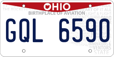 OH license plate GQL6590