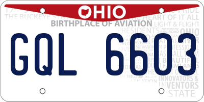 OH license plate GQL6603