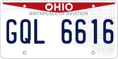 OH license plate GQL6616