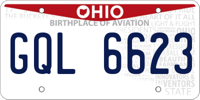 OH license plate GQL6623