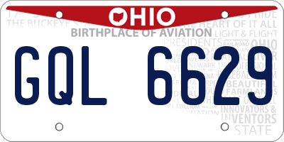 OH license plate GQL6629