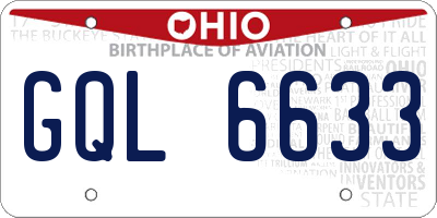 OH license plate GQL6633