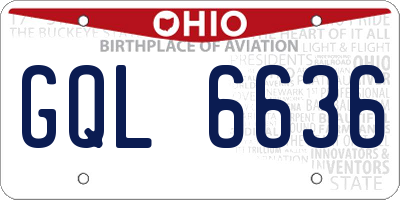 OH license plate GQL6636